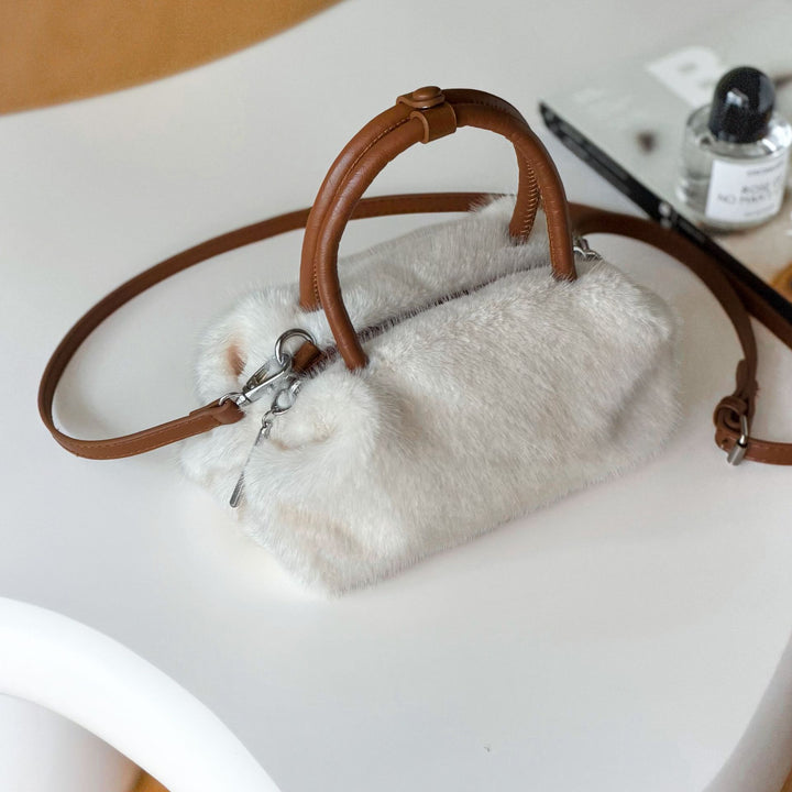 Cozy Faux Fur Handheld Purse