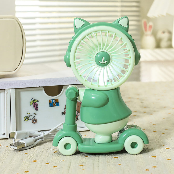 Ladies Portable Mini Fan in Creative Roller Design Bowlift