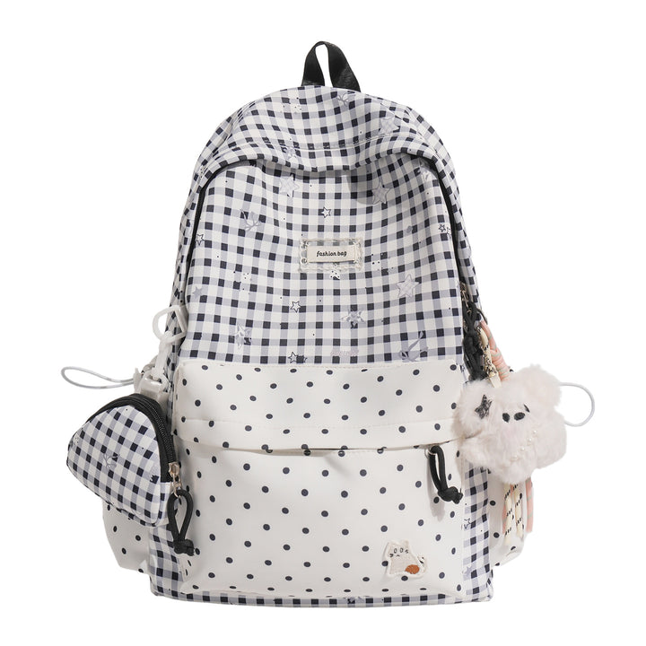 Stylish Checks Print Casual Backpack Bowlift