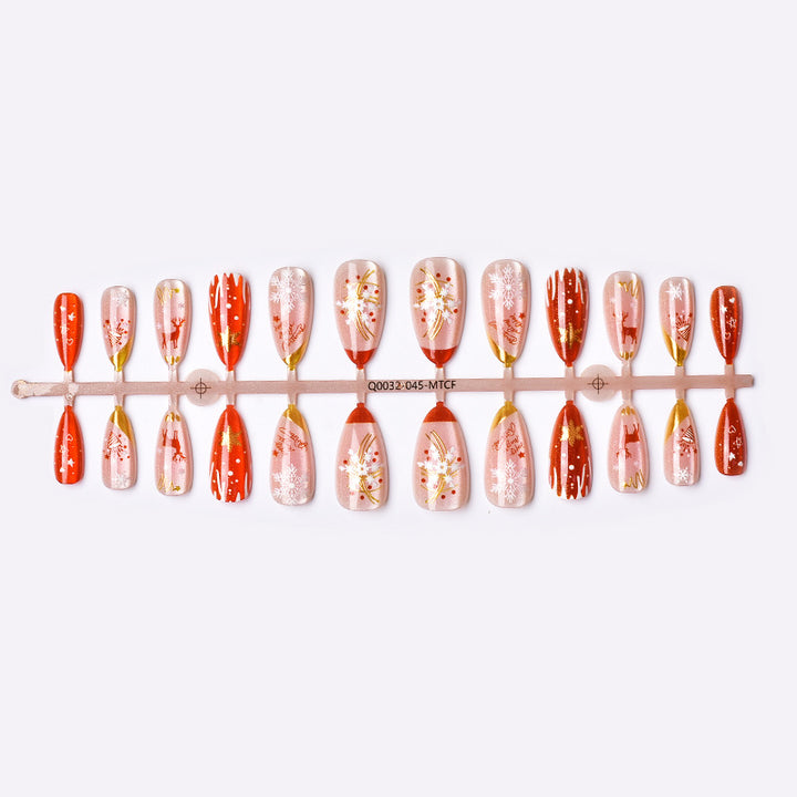 Festive Themed Christmas Press-On Nail Art Set