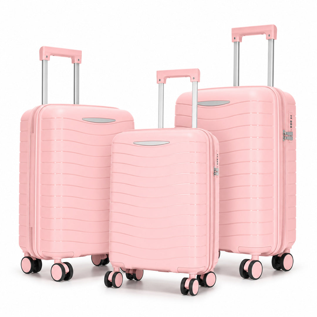 Hard Shell Suitcase Set with Innovative Pocket Organization Bowlift