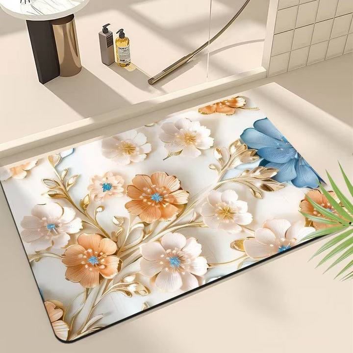 Floral Print Area Rug Bowlift