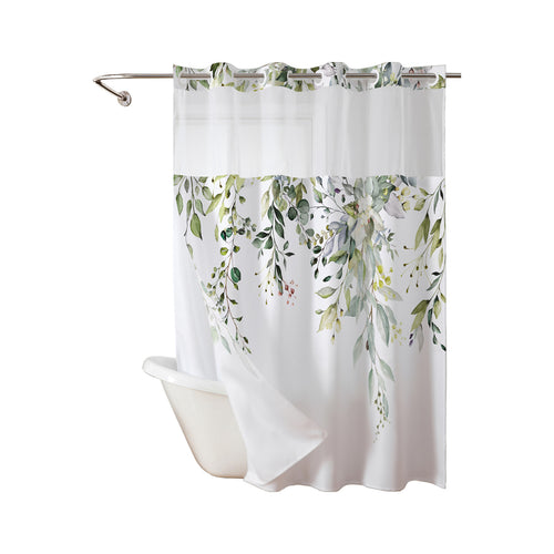 Artistic Floral Shower Curtain Bowlift