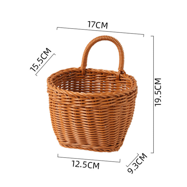 Women's Handwoven Basket with Practical Carry Handle Bowlift