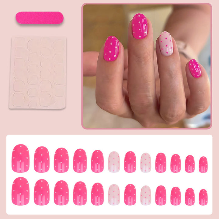 Artificial nail set with creative dots and elegant designs Bowlift