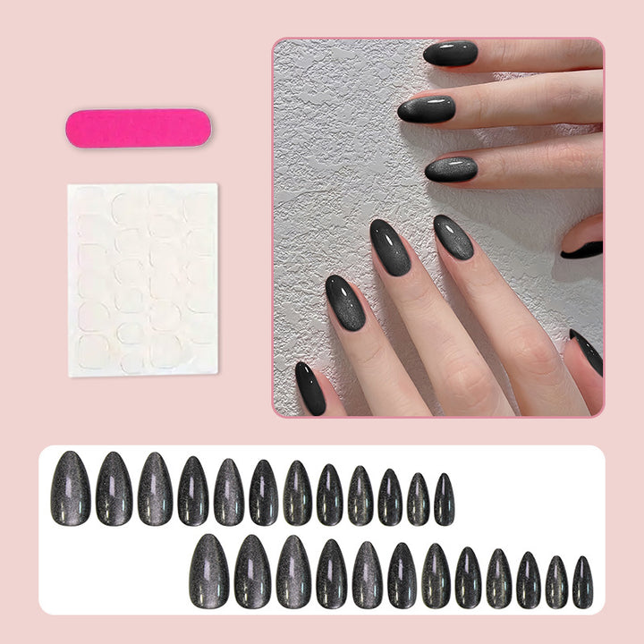 Acrylic nail set with stylish design Bowlift