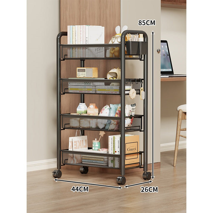 Multi-Tier Mesh Rolling Storage Cart