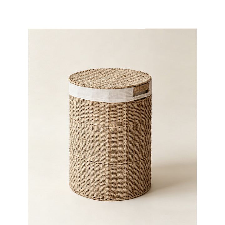 Stylish laundry basket made of natural material Bowlift