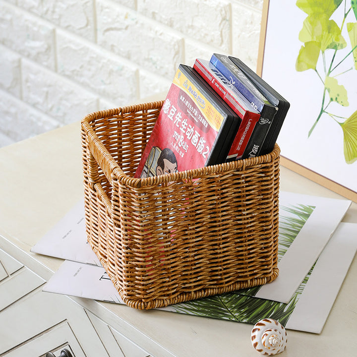 Woven Storage Basket with Natural Fibers