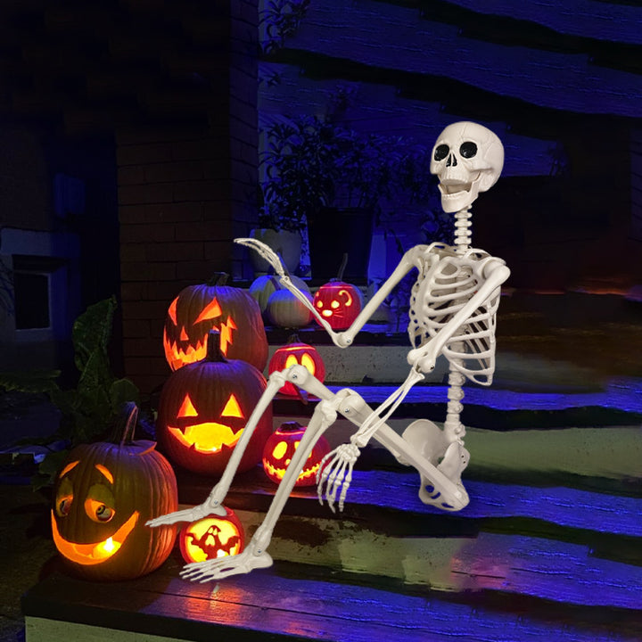 Realistic Sitting Skeleton Prop Bowlift