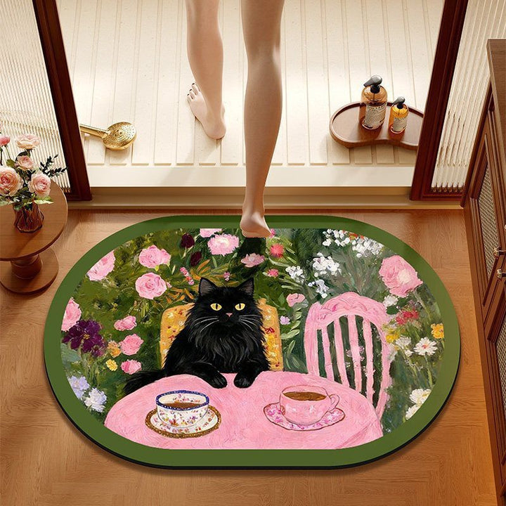 Artistic Cat Bath Rug