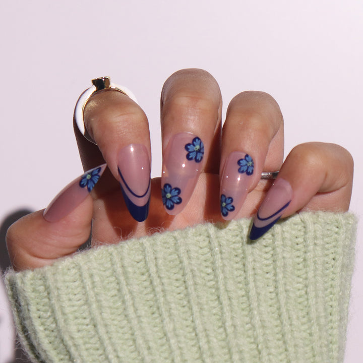 Decorative Floral Stiletto Press-On Nails Bowlift 1789085791