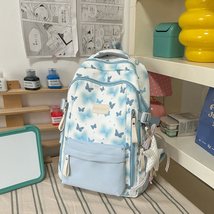 Cute Butterfly-Themed School Backpack Bowlift