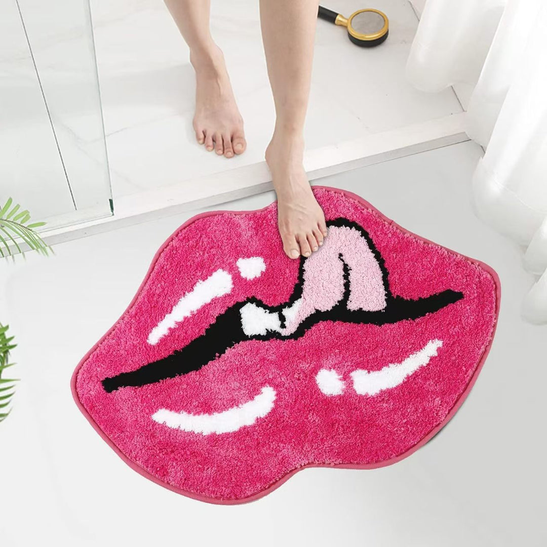 Fun Lip-Shaped Bath Mat Bowlift