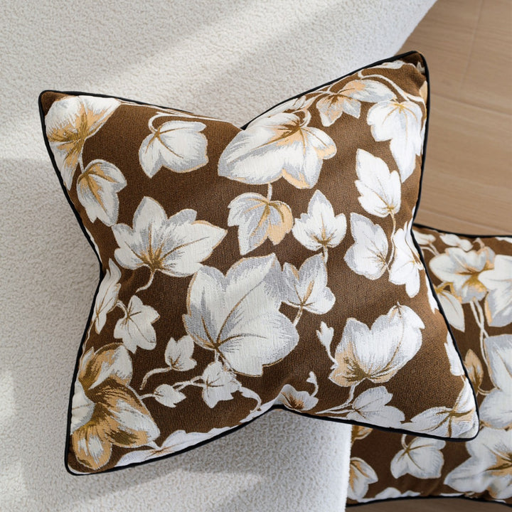Decorative pillow with floral design