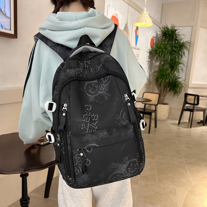 Versatile Multi-Pocket Backpack with Unique Prints Bowlift