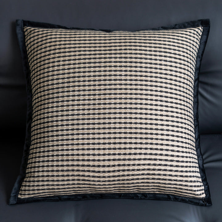 Decorative cushion with elegant wave pattern