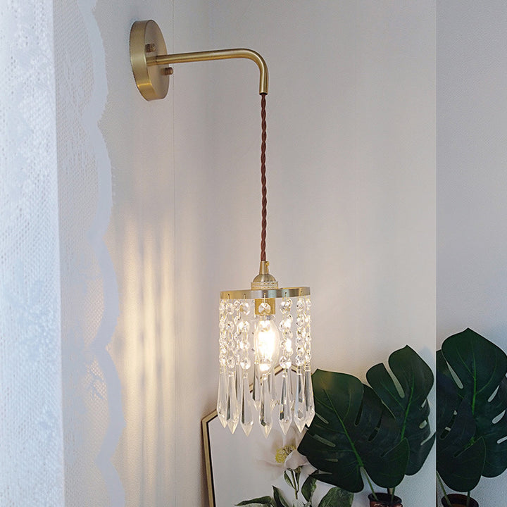 Crystal Hanging Wall Sconce