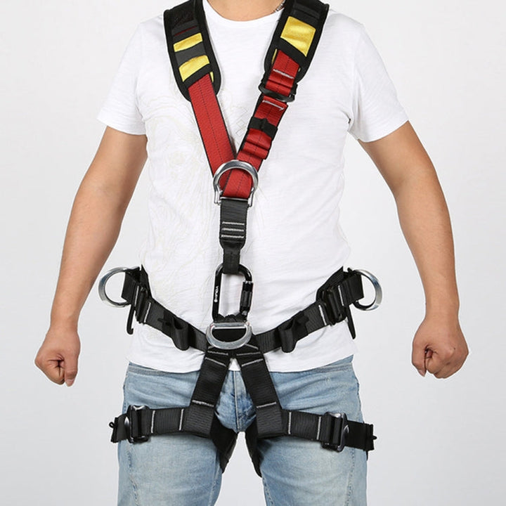 BowLift | XINDA XDA9516 Outdoor Climbing Polyester High-Strength Rope Adjustable Descender Full-Body Safety Harness