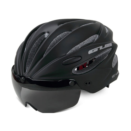 BowLift | GUB K80 Plus Bicycle Helmet with Visor and Glasses (Black)