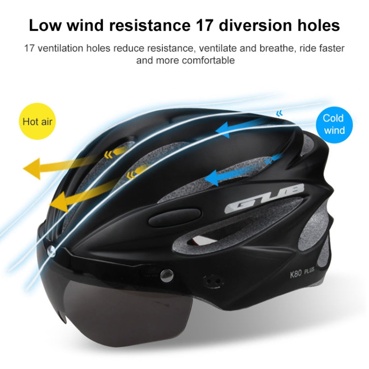 BowLift | GUB K80 Plus Bicycle Helmet with Visor and Goggles (White)