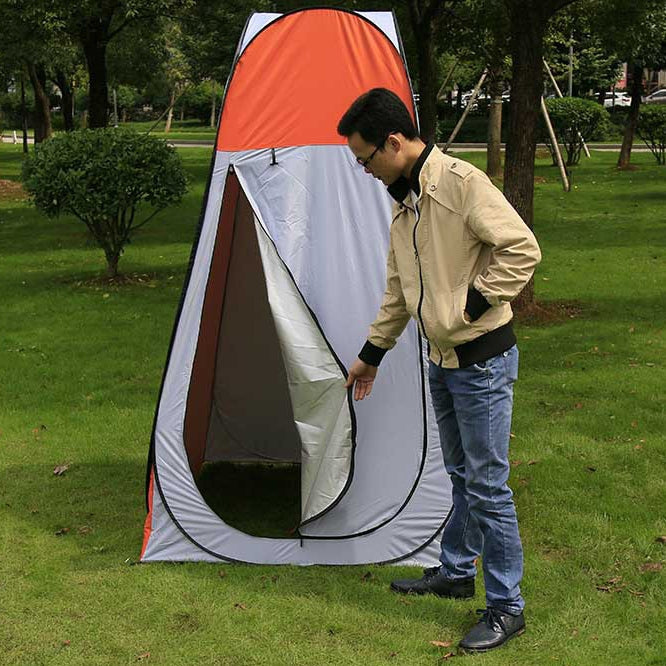 BowLift | Clothing Change Tent with Window, Single, Size: 190x120x120cm (Orange)
