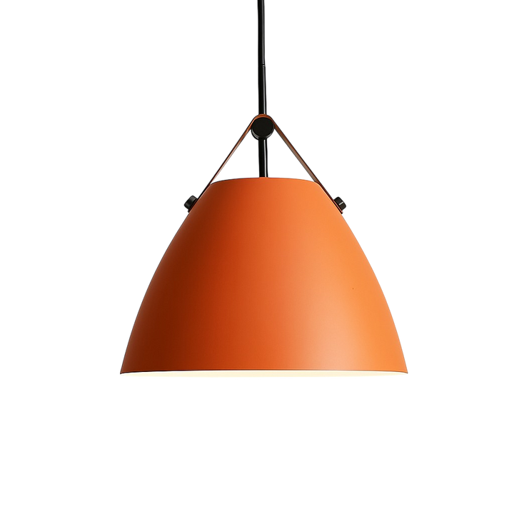 Scandinavian Metal Pendant Lamp with Color Accents and E27 LED Socket