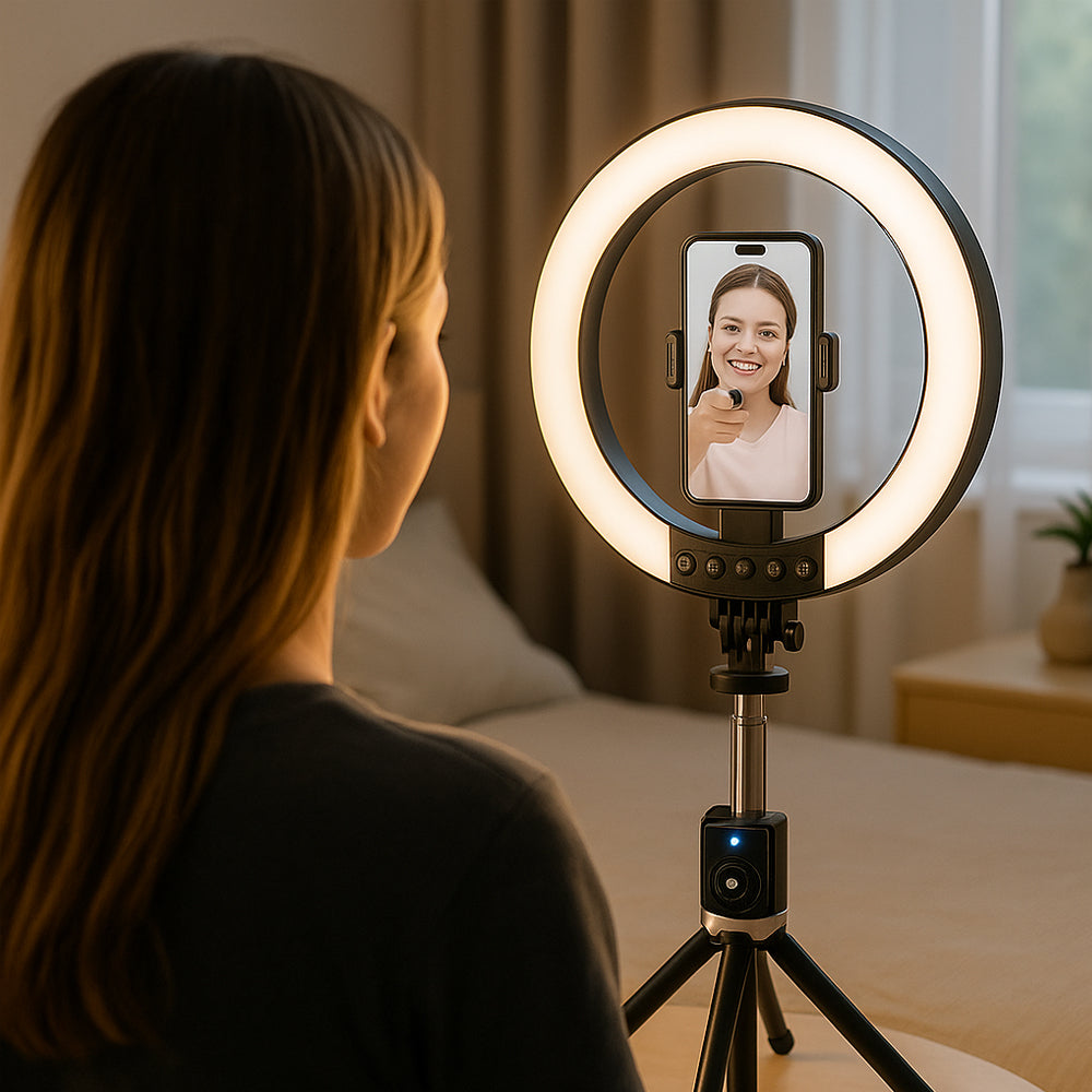 Ring Light with Remote Control & Tripod – 3 Color Temperatures – P220-Q | Bowlift