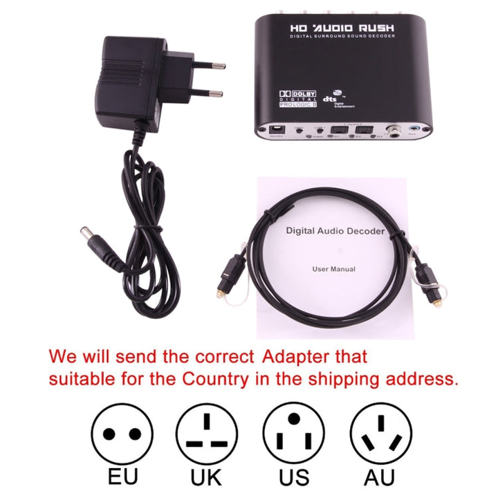 BowLift | NEWKENG 51R DTS / AC3 to Analog 5.1 Audio / Stereo Audio Digital Audio Converter Decoder