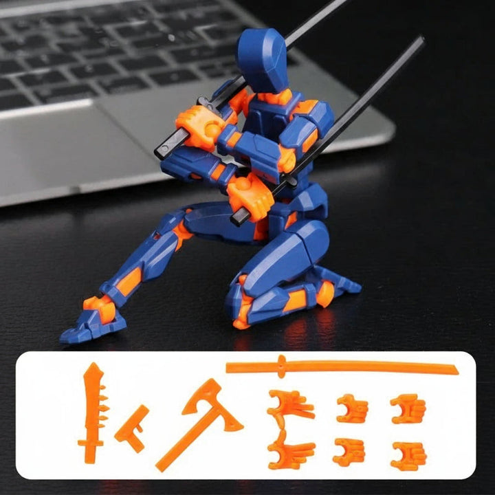BowLift | 3D-printed mech action figure with multi-joint movement