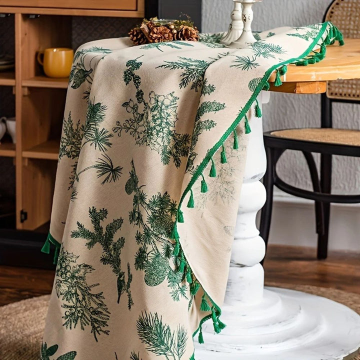 BowLift | Pine Cone Print Round Tablecloth