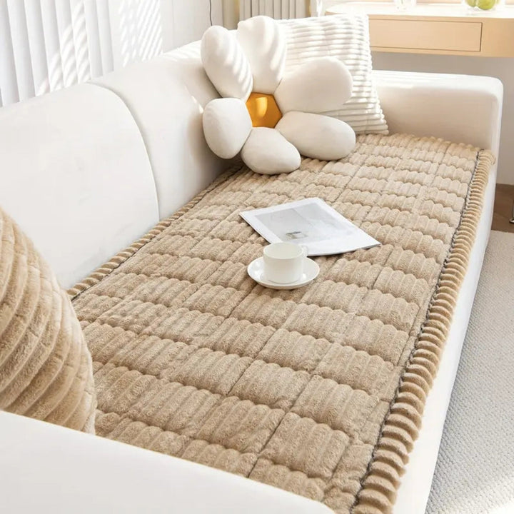 BowLift | Plush Pleated Edges Sofa Cover