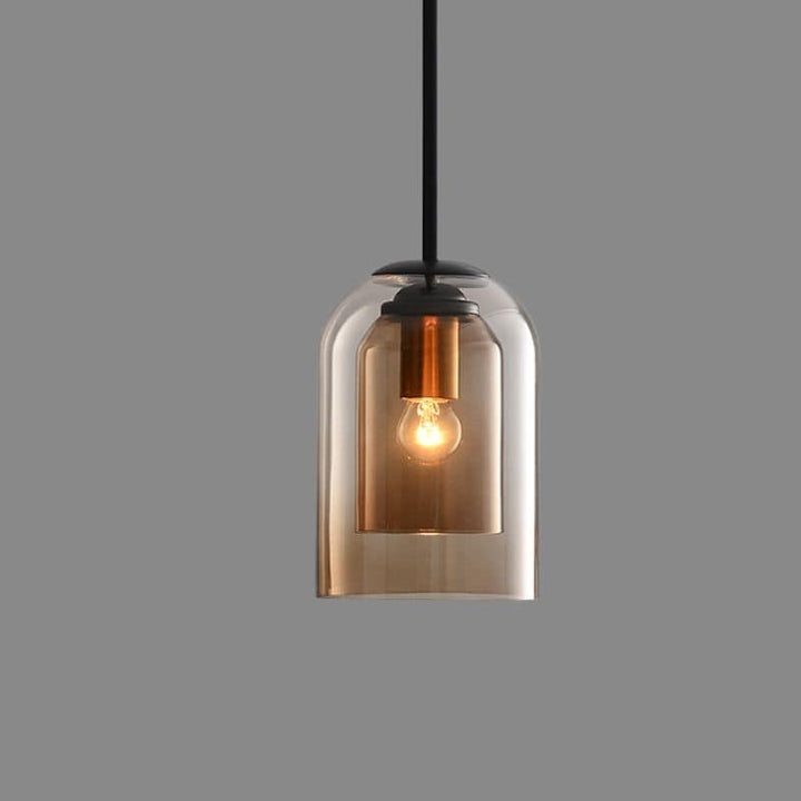 Double glass pendant light Bowlift