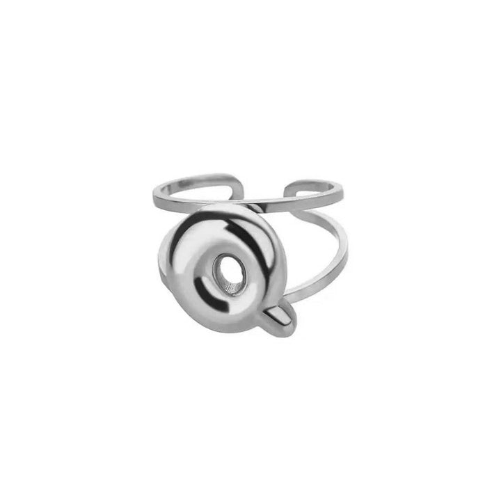 BowLift | Adjustable Open Band Bubble Letter Initial Ring