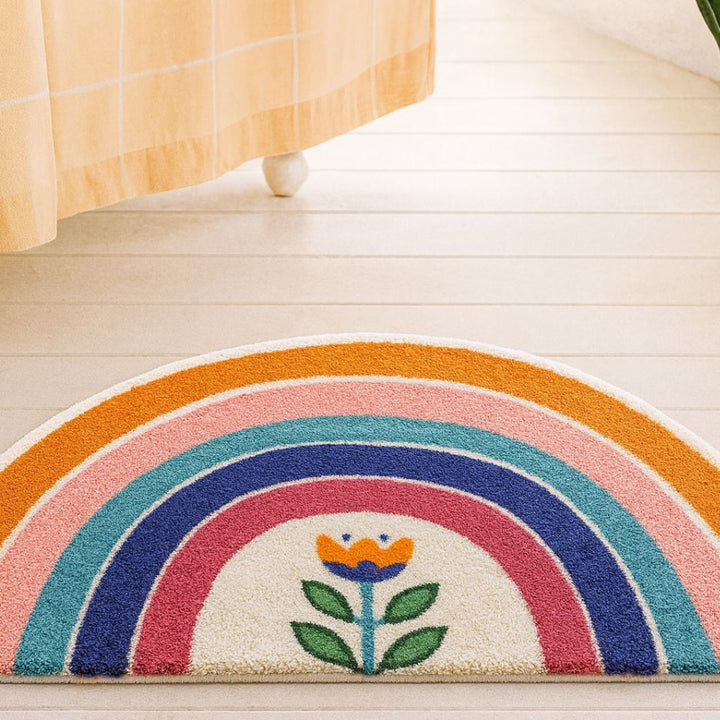 BowLift | Rainbow Glow Half-Moon Bath Mat