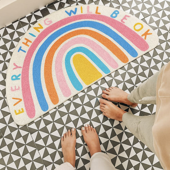 BowLift | Rainbow Glow Half-Moon Bath Mat