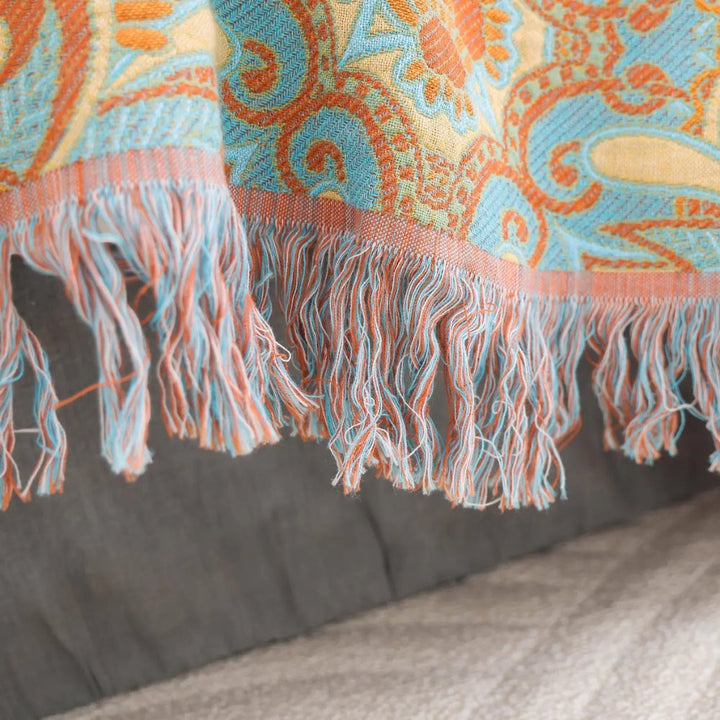 BowLift | Reversible Paisley Bohemian Cotton Blanket