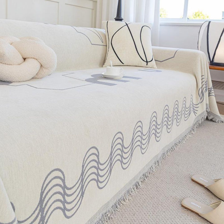 BowLift | Ripple Curve Line Flow Sofa Cover