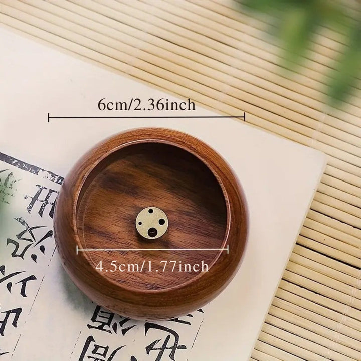 BowLift | Round Solid Wood Incense Stick Holder