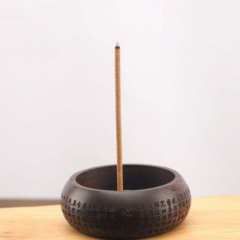BowLift | Round Solid Wood Incense Stick Holder