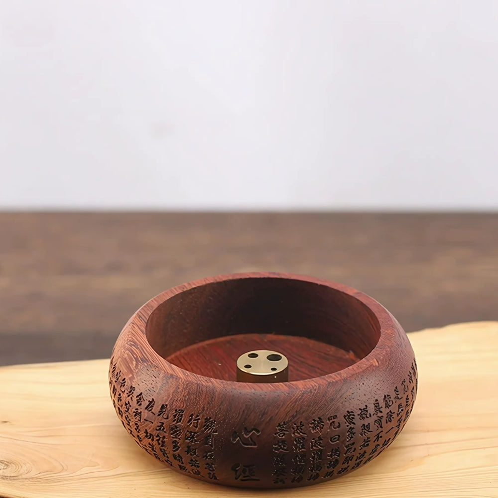 BowLift | Round Solid Wood Incense Stick Holder