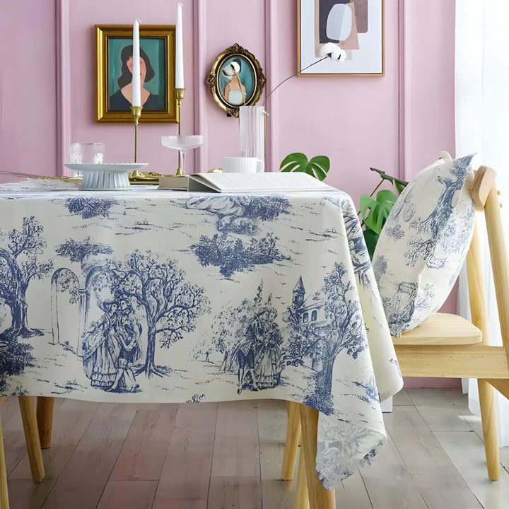 BowLift | Rustic Ink-Style Print Table Cloth