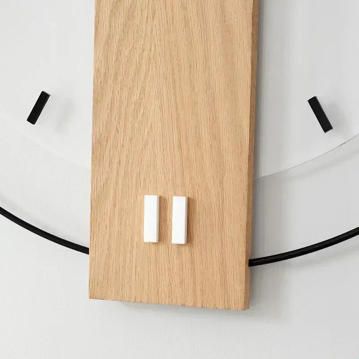 BowLift | SilentOak – Minimalist Wooden Wall Clock with Silent Movement