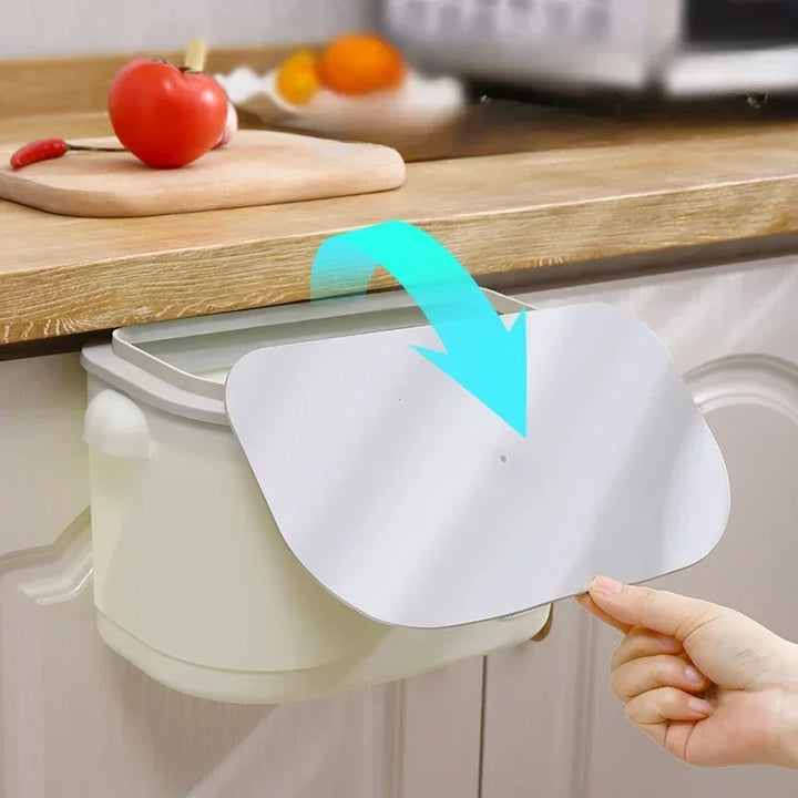 BowLift | Wall Bin Cleanvero | With Lid | Hanging & Space-Saving | For Kitchen & Bathroom | Large Volume