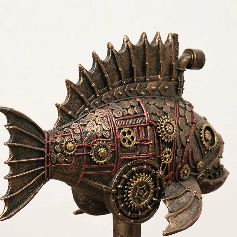 BowLift | Steampunk Mechanical Blackfish Figurine
