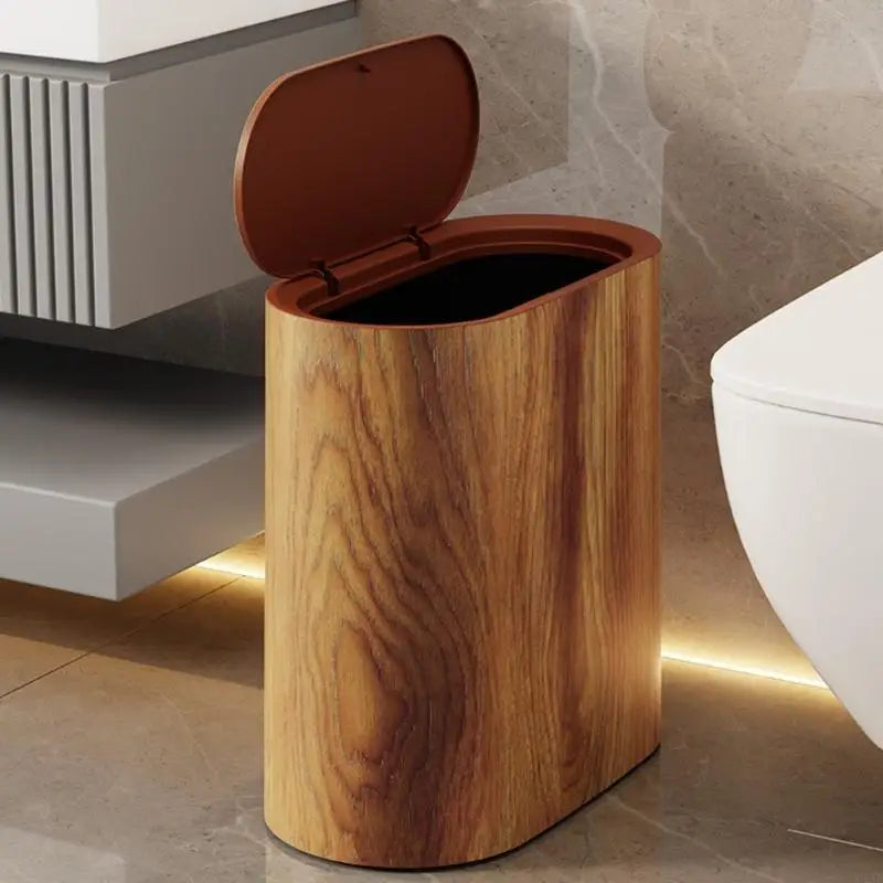 EcoHide Compact Trash Can with Hidden Lid Bowlift
