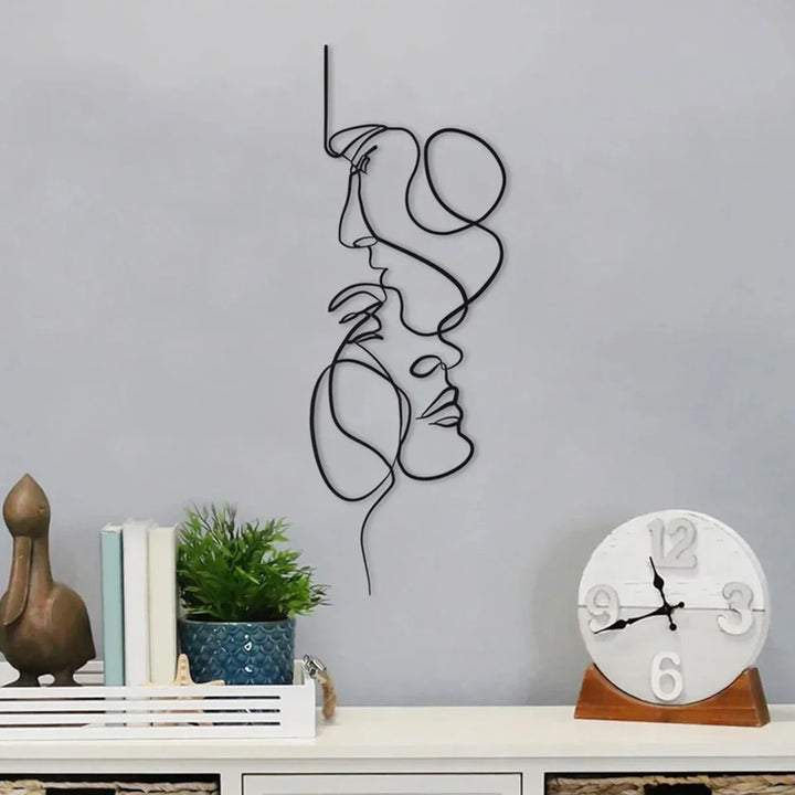BowLift | Black Metal Wall Art | Abstract Wall Sculpture