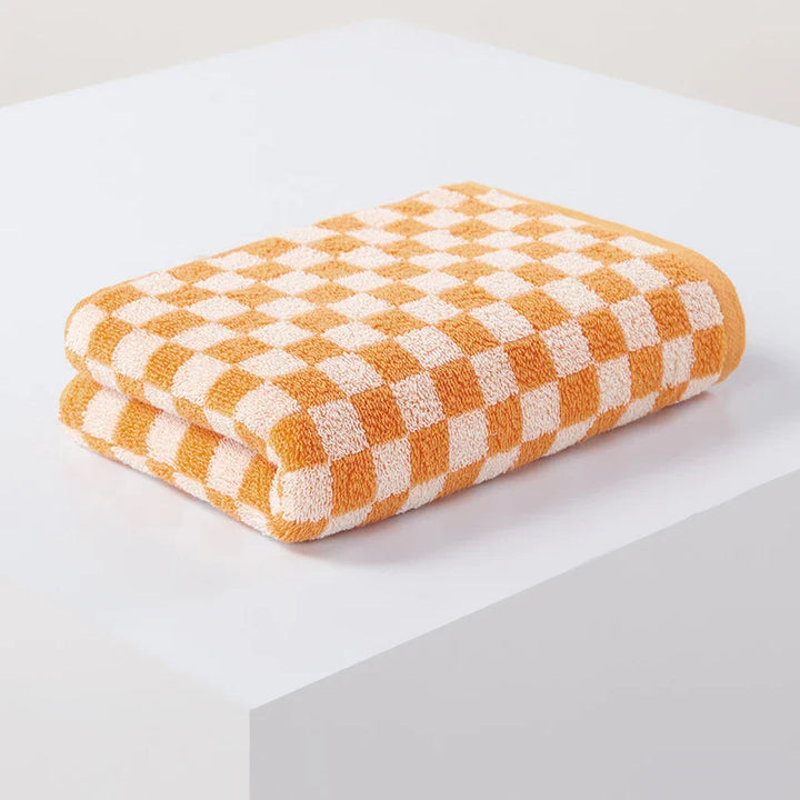 Checkered Cotton Hand Towels | Bowlift