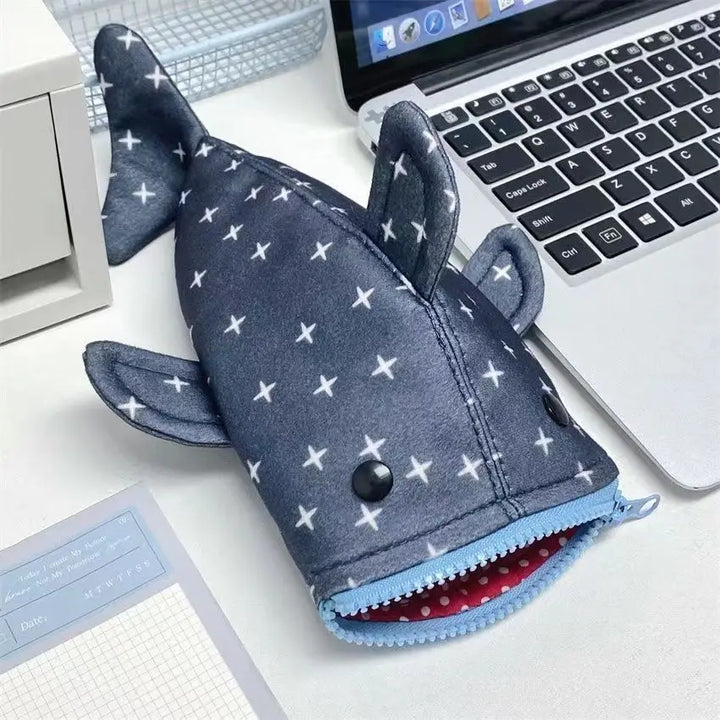 BowLift | Deep Blue Shark Zipper Pencil Case