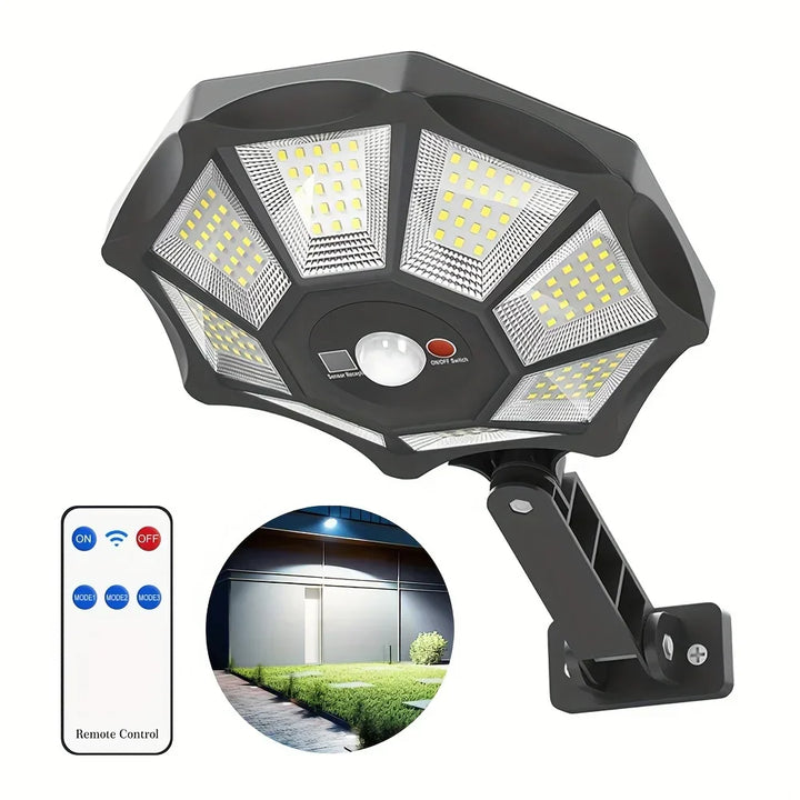 BowLift | Lumiaro OctaBeam | 360° Solar lamp | 168 LEDs & motion sensor | With remote control